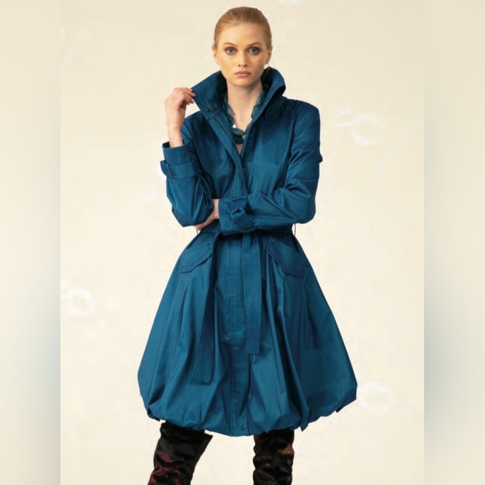Samuel Dong Teal Bubble Coat 11664 (Aquamarine)